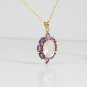 RoseQuartz & Amethyst Necklace