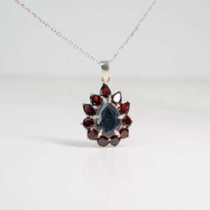 Blue Sapphire & Garnet Necklace