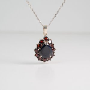 Blue sapphire & Garnet Necklace