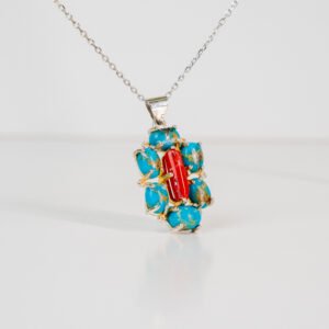 Turquoise & Coral Necklace