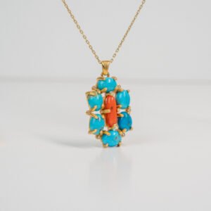 Turquoise & Coral Necklace